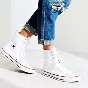 White high top Converse All Stars